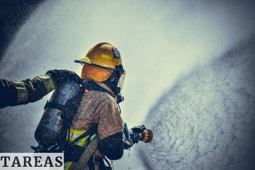 Fireman Holding Fire Hose